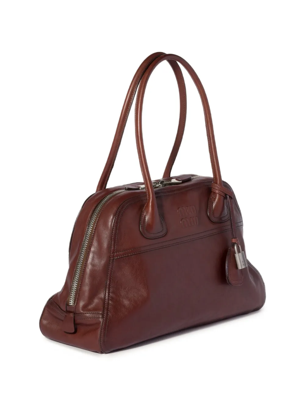 Miu Medium Vivant leren shopper Bruin