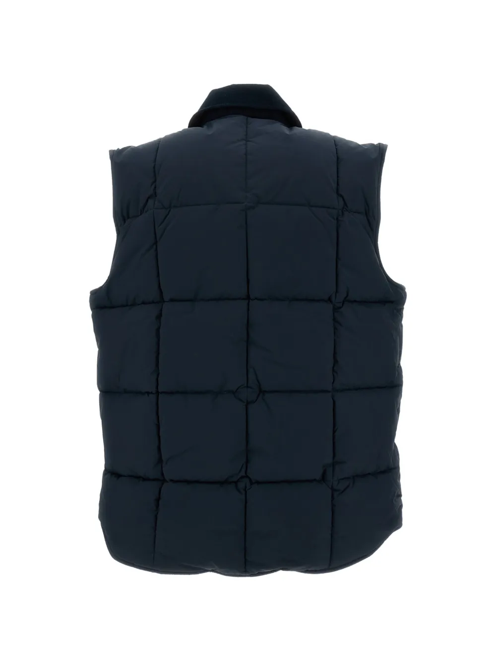 A.P.C. Jimmy gewatteerde bodywarmer met ribfluwelen kraag Blauw