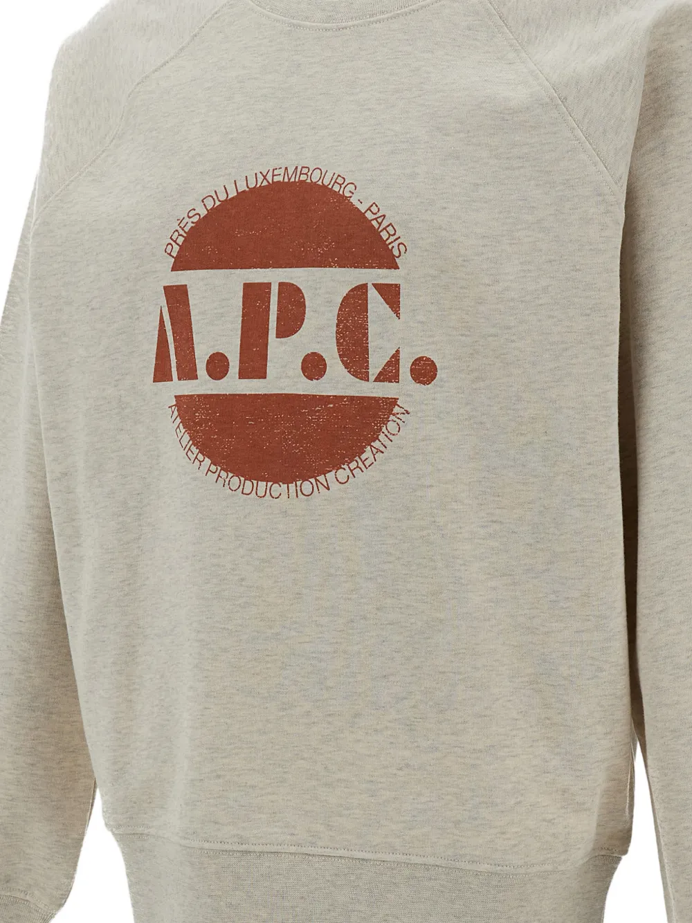 A.P.C. logo-print sweatshirt Beige