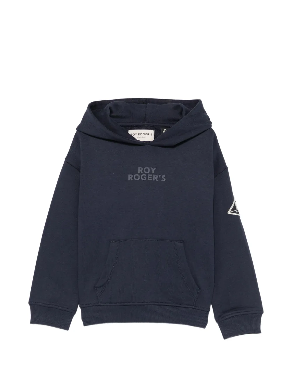 Roy Rogers Kids logo-print pouch-pocket hoodie - Blu