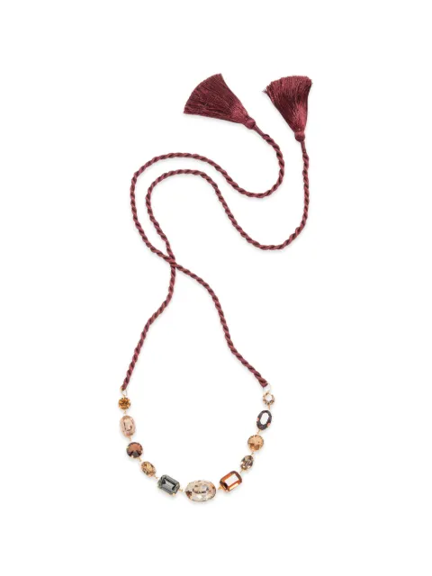 Jennifer Behr Leah crystal-embellished tassel necklace