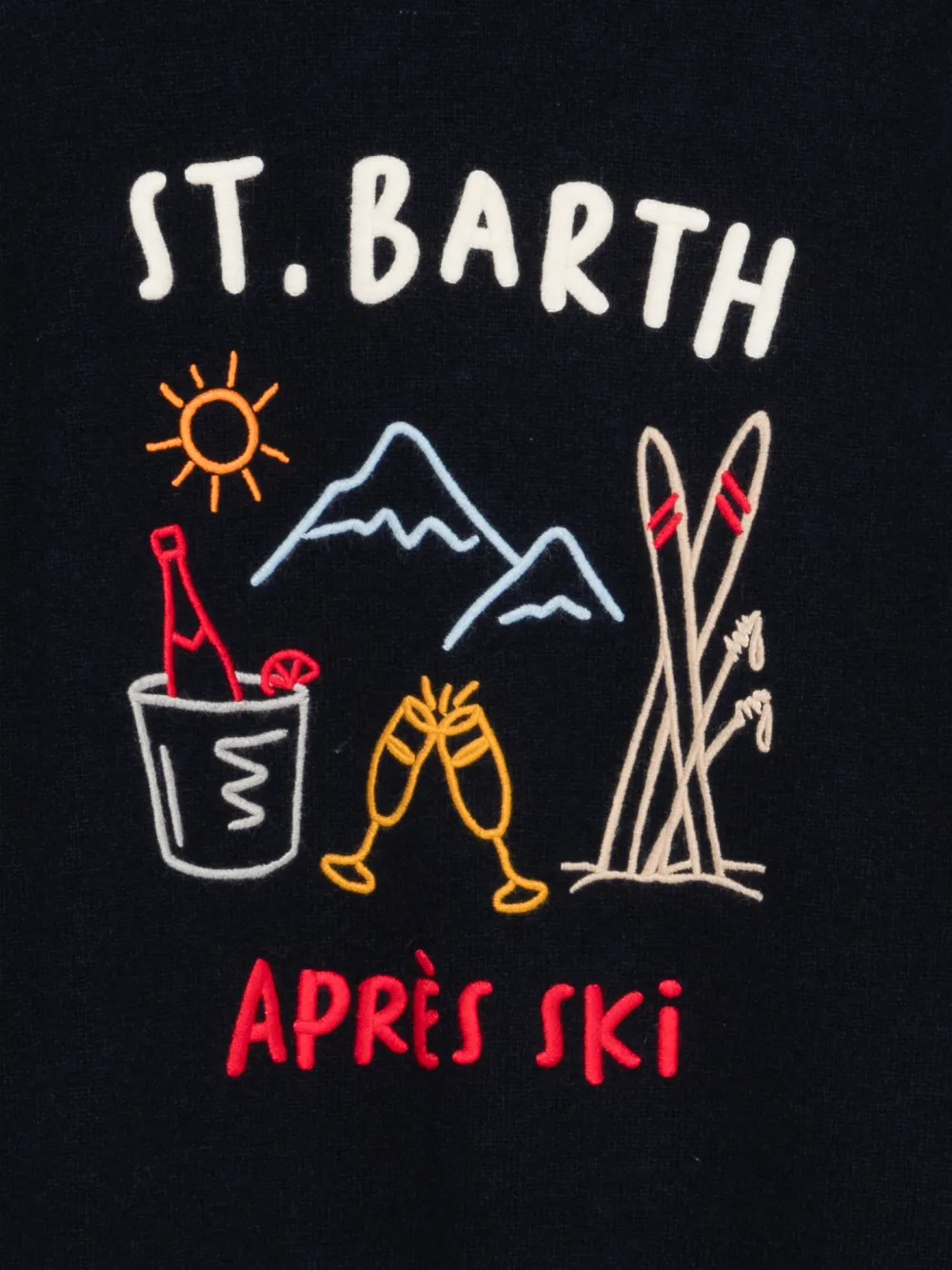 MC2 Saint Barth Trui met geborduurde reiger Blauw