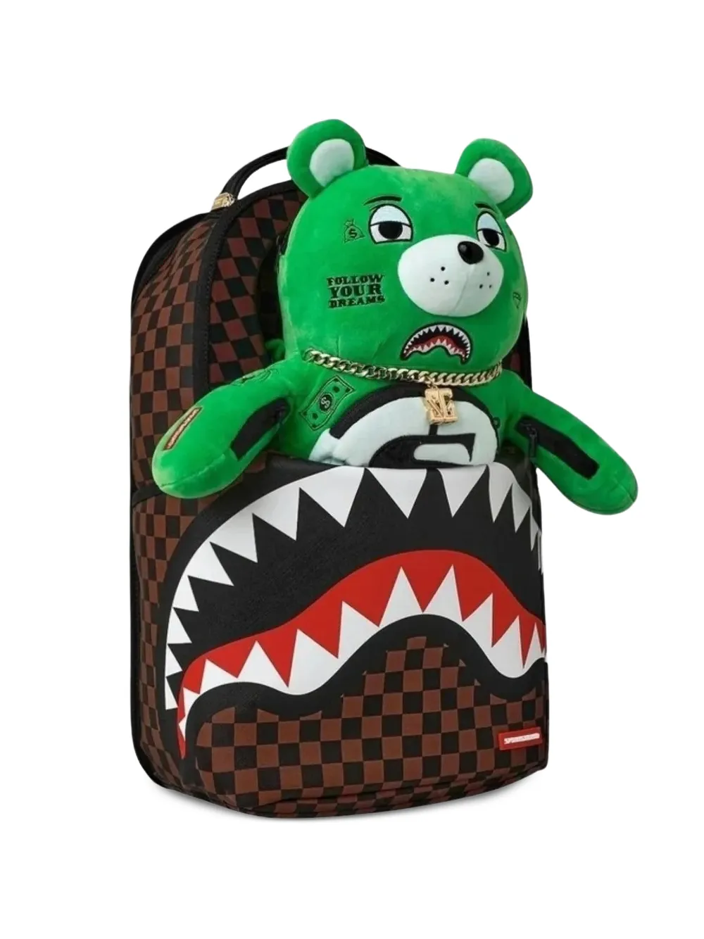 Sprayground Young Money Sharks In Paris rugzak met ritssluiting Bruin