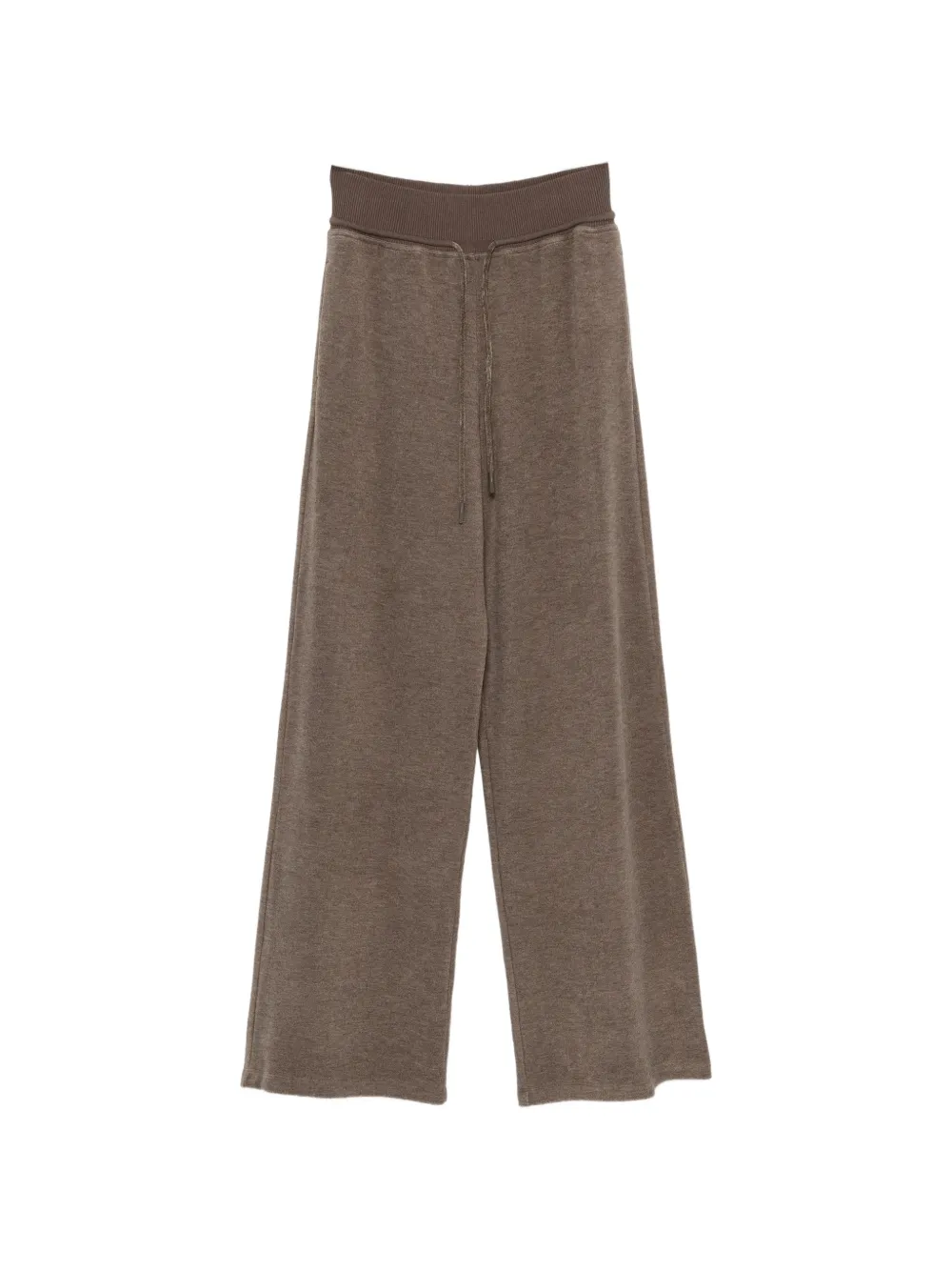 Eleh Drawstring Wide-leg Track Pants In Brown