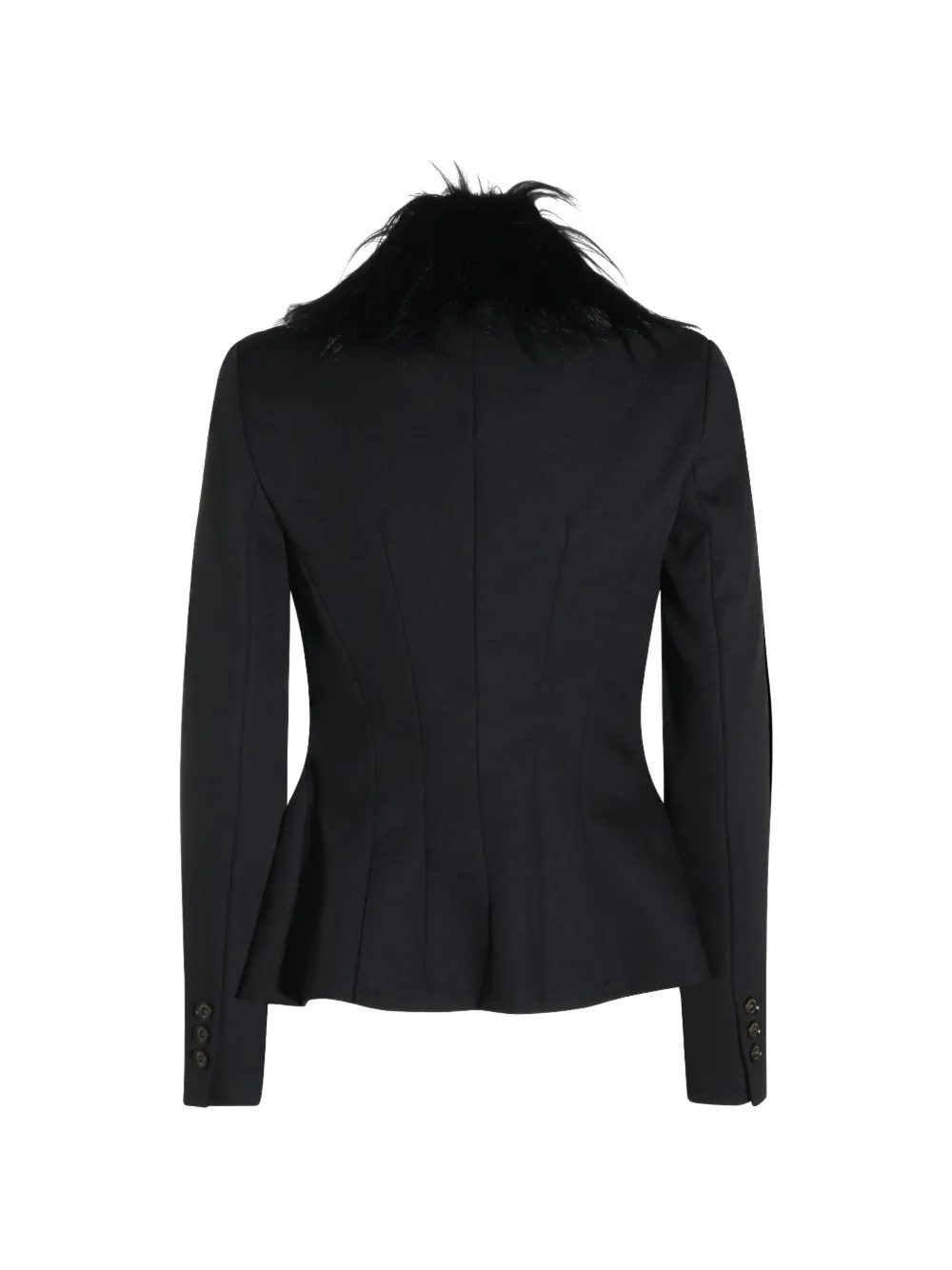 Elisabetta Franchi Jack met afwerking van imitatiebont Zwart