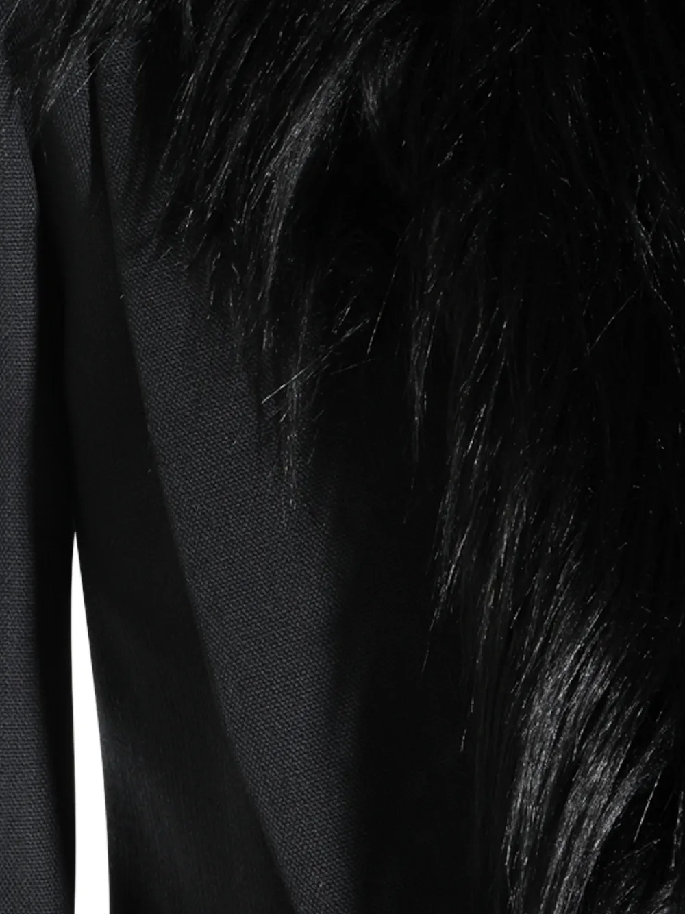 Elisabetta Franchi Jack met afwerking van imitatiebont Zwart