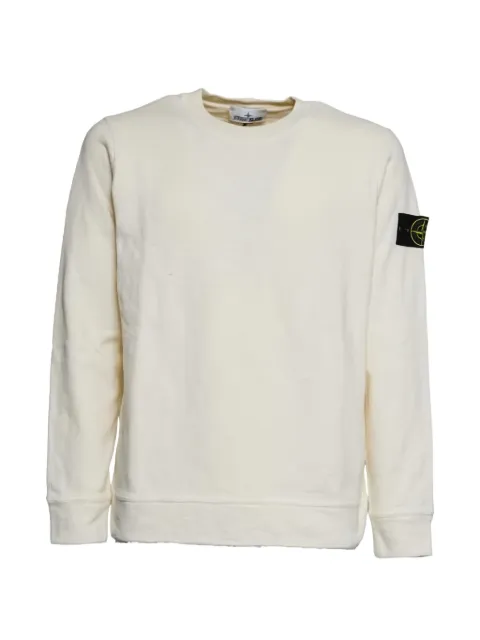 Stone Island logo-patch silk sweater