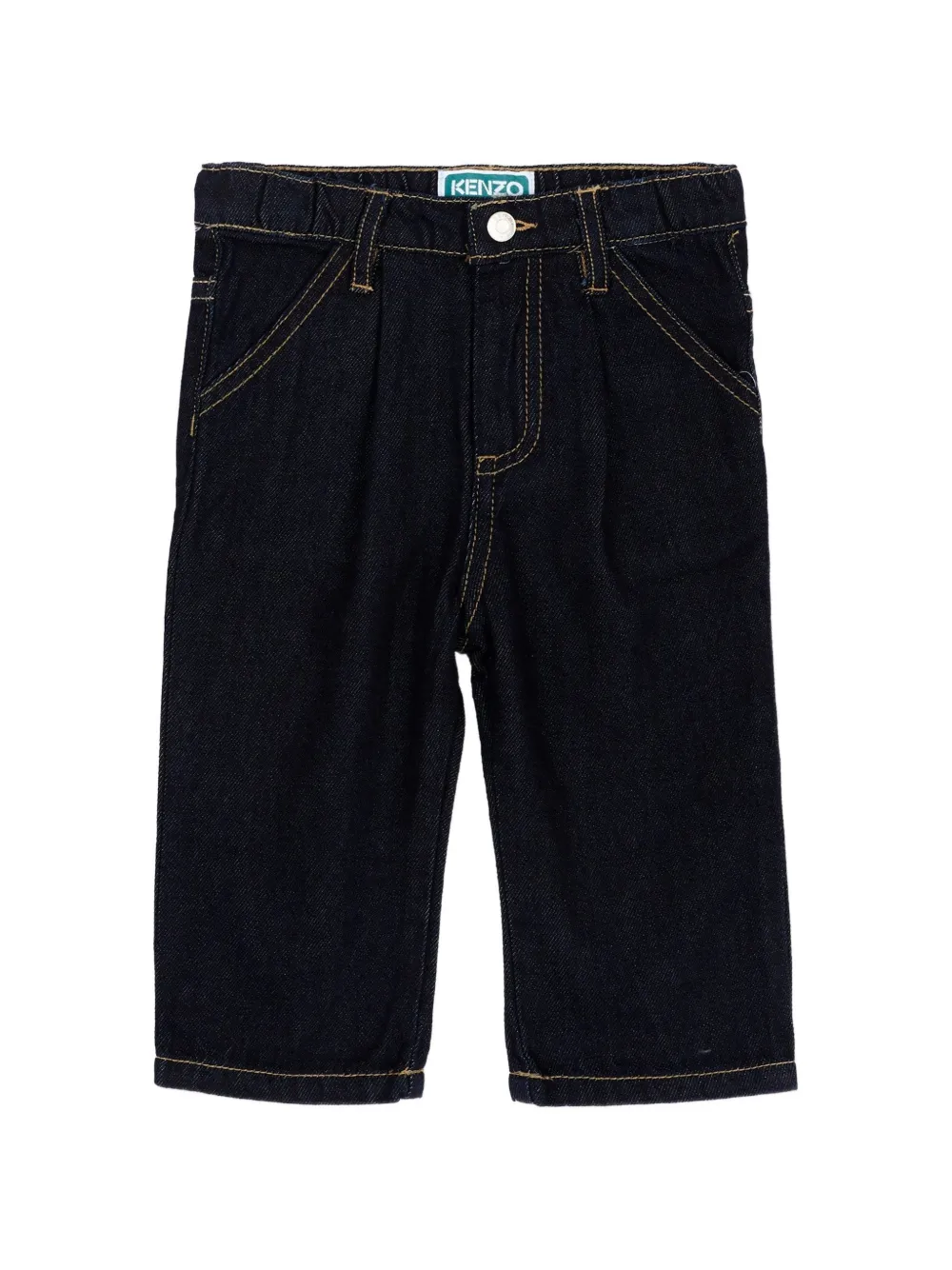 Kenzo Kids contrast-stitch jeans - Blu