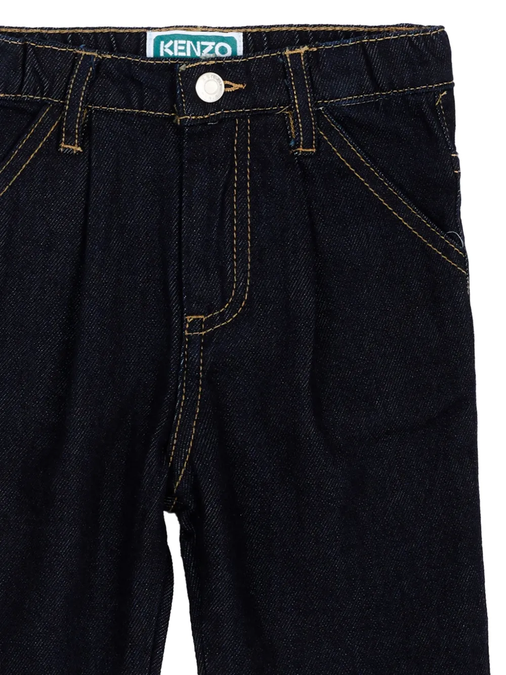 Kenzo Kids Jeans met contrasterende stiksels Blauw