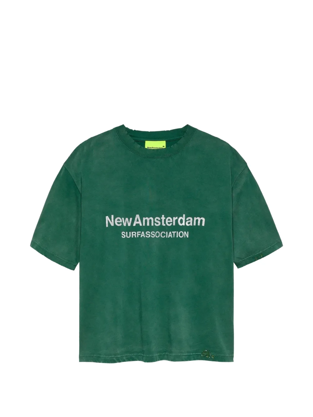 NEW AMSTERDAM logo-print distressed T-shirt