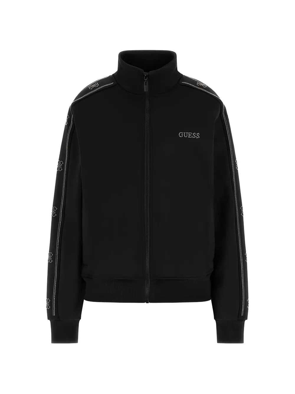 GUESS USA Octavia rhinestone-logo track jacket - Nero