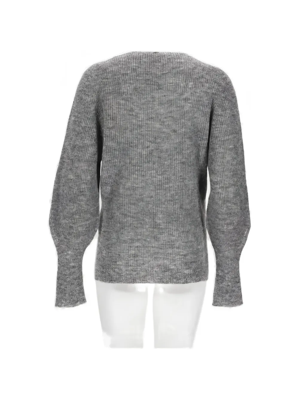 Herno V-neck ribbed-knit sweatshirt Grijs