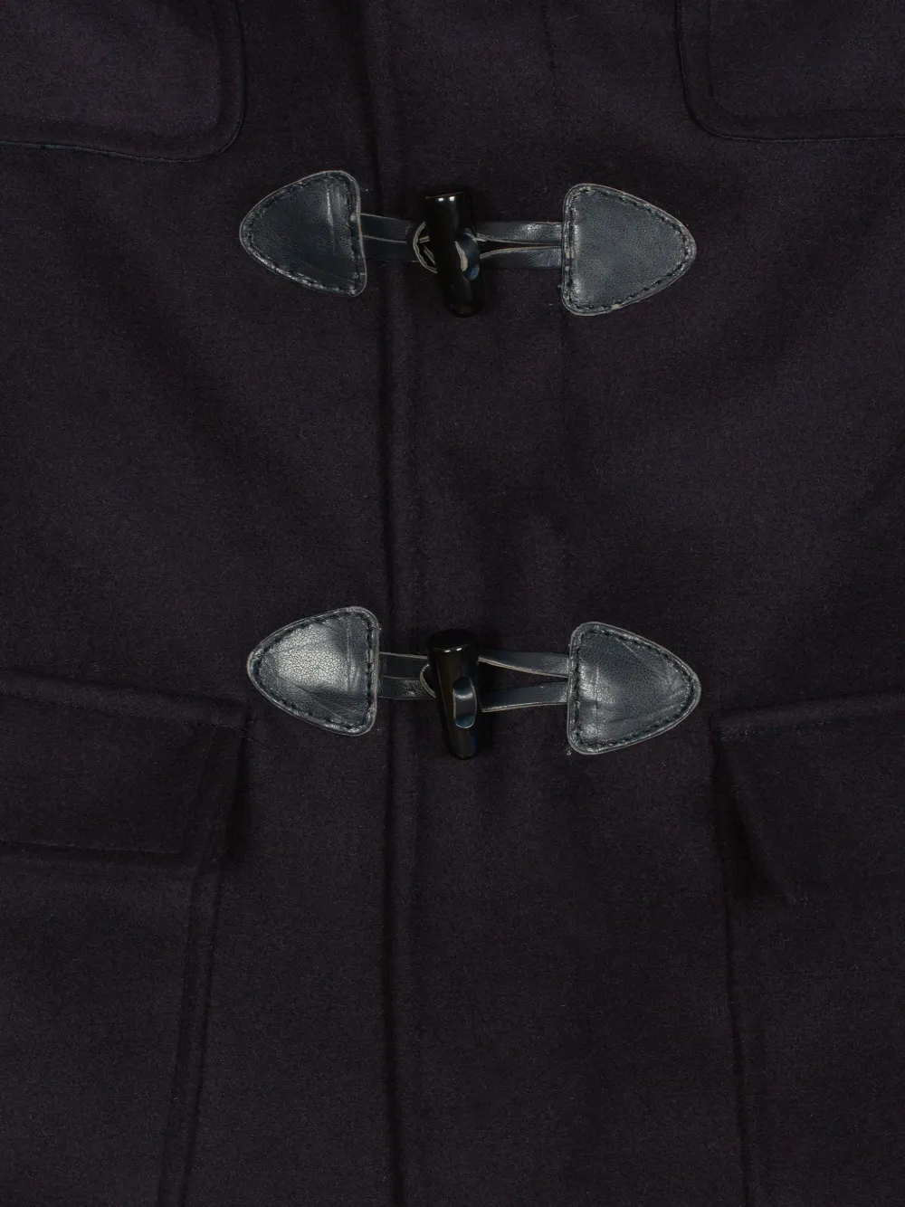 Patachou hooded toggle-fastening coat Blauw