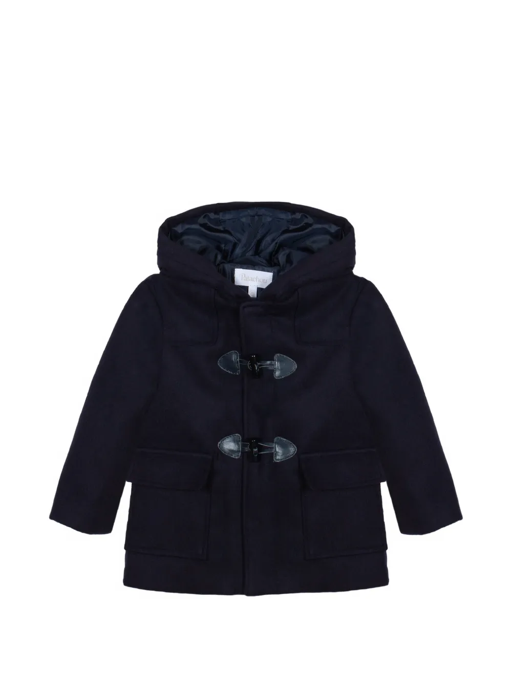 Patachou hooded toggle-fastening coat - Blu