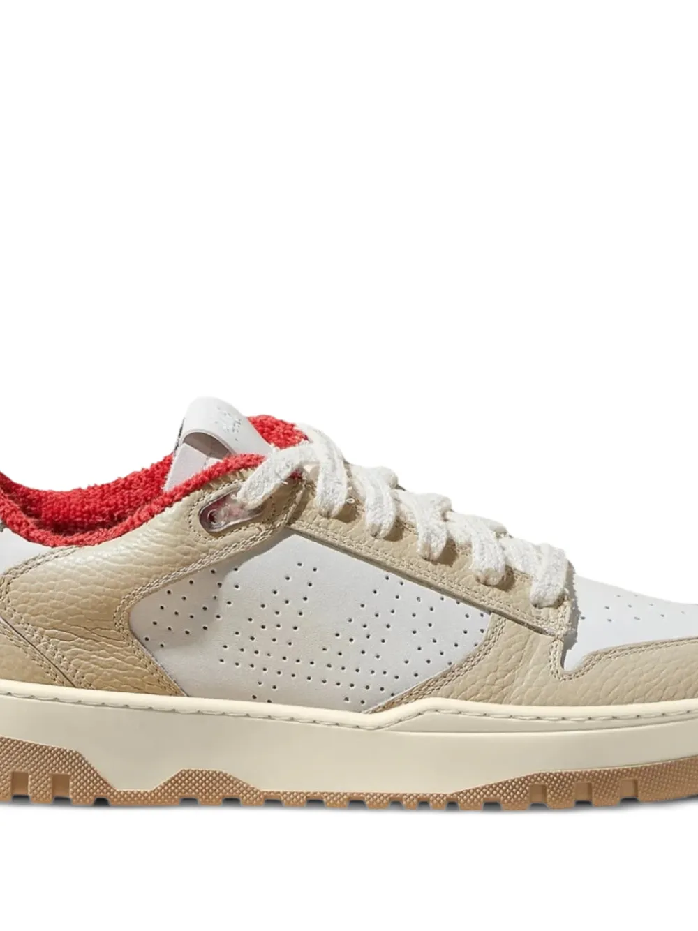 P448 Mason panelled leather sneakers Beige