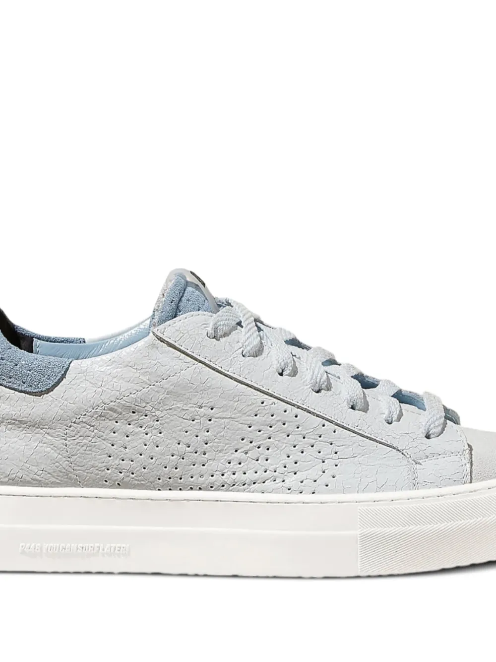 P448 Thea crackled-leather sneakers Grijs