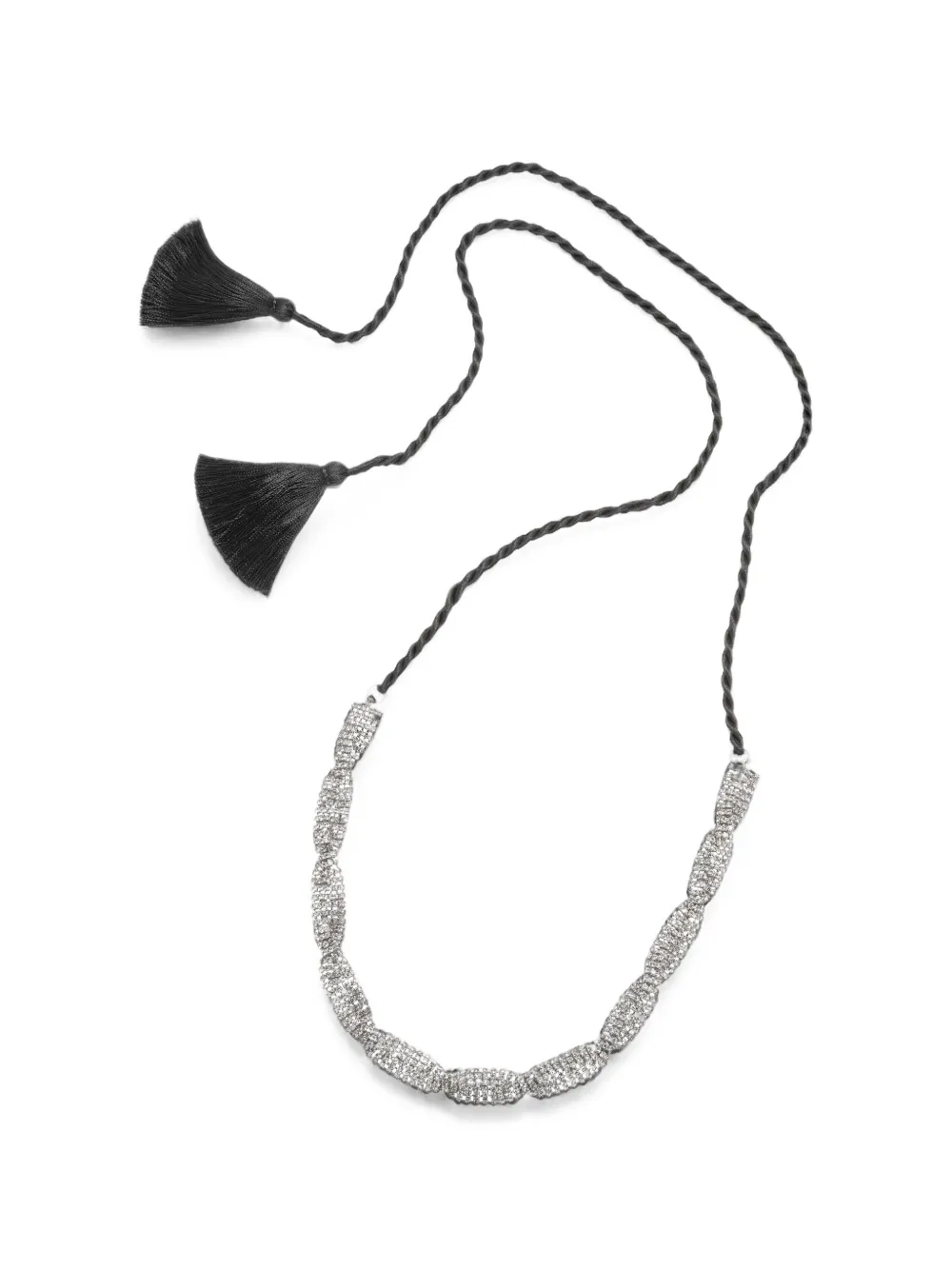 Jennifer Behr crystal-embellished twisted necklace