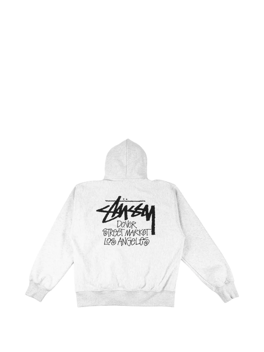 Stüssy Hoodie met logoprint en trekkoord Grijs