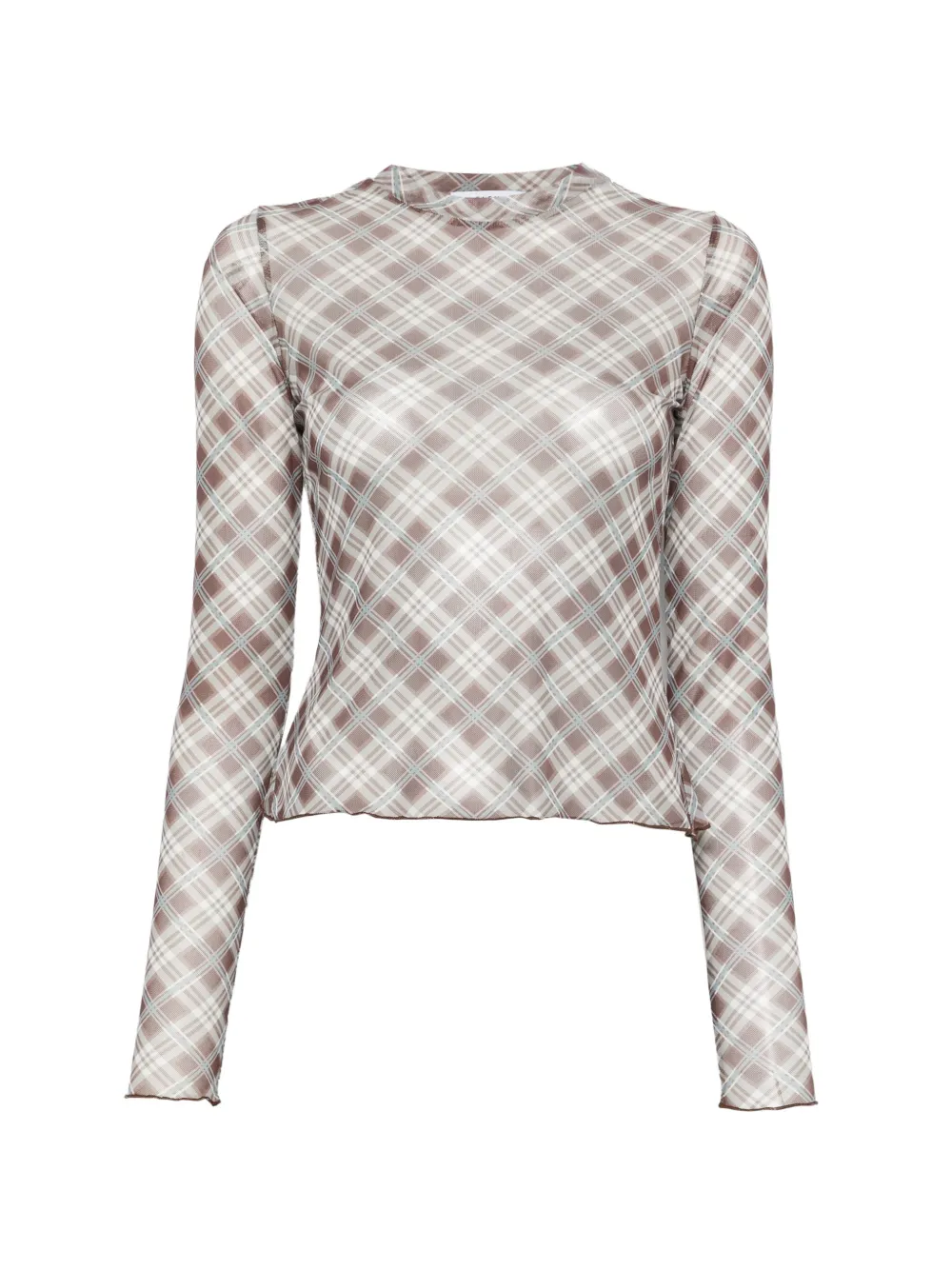 Eleh check-print long-sleeve T-shirt