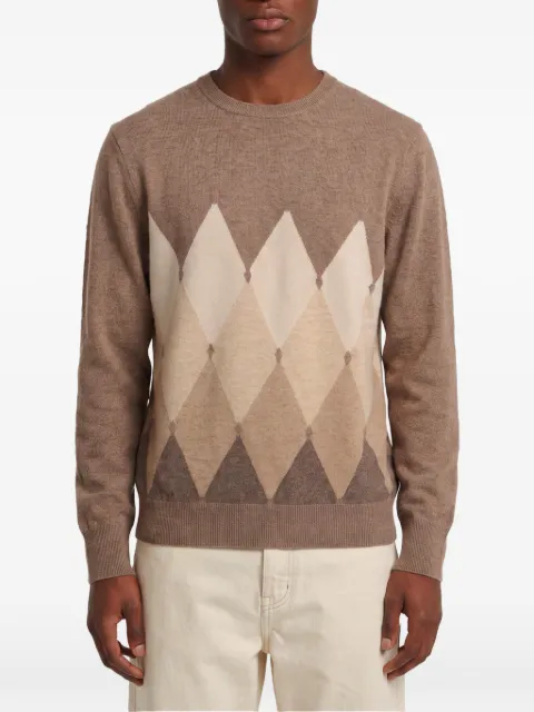 Ballantyne diamond-pattern cashmere sweater