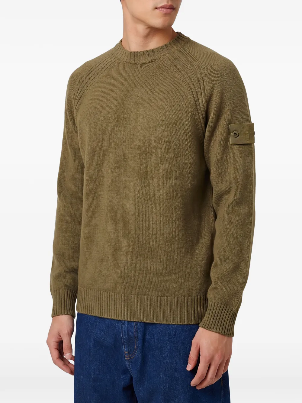 Stone Island Ribgebreide trui Groen