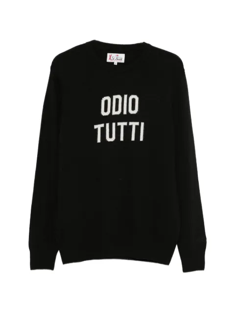 MC2 Saint Barth Heron slogan-intarsia sweater