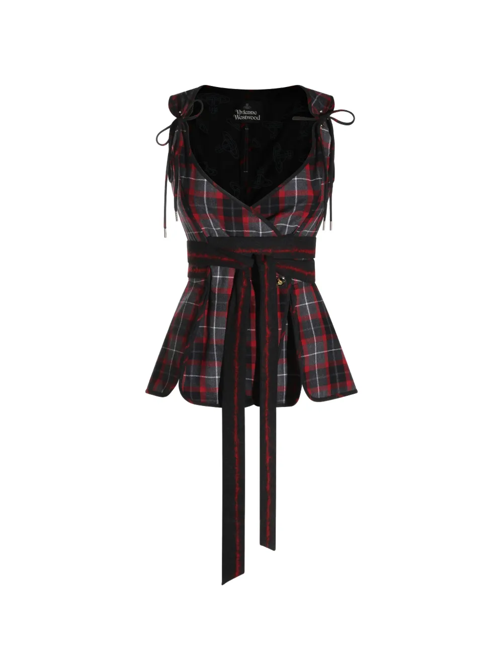 Vivienne Westwood Roxy tartan-print peplum top · 42