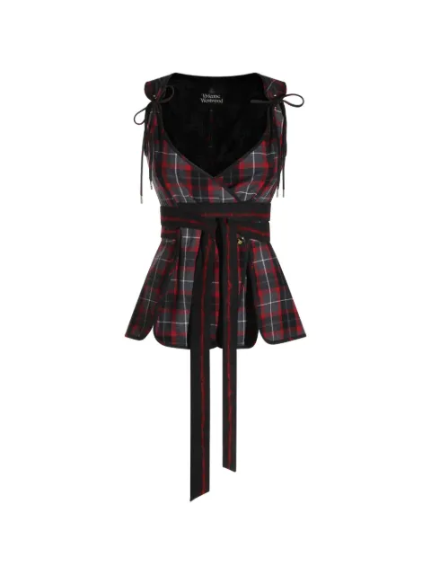 Vivienne Westwood Roxy tartan-print peplum top