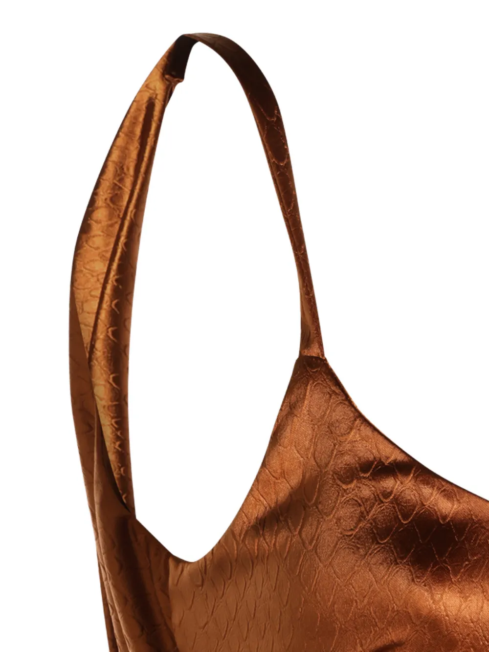 Elisabetta Franchi Maxi-jurk met slangen-effect en strikdetail Bruin