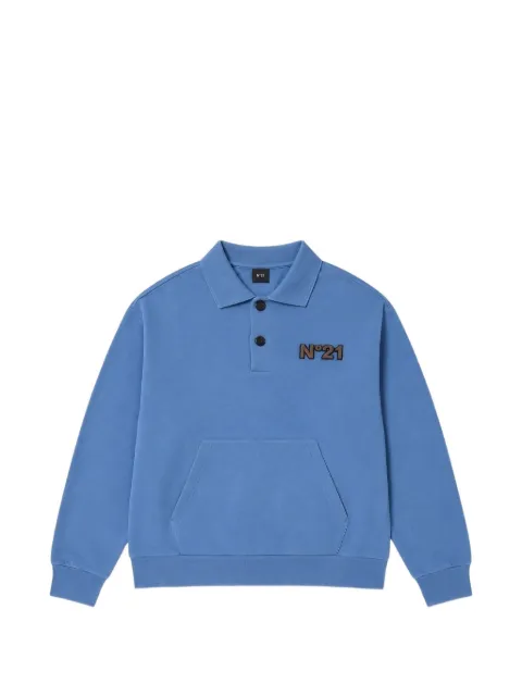 Nº21 Kids logo-patch polo shirt