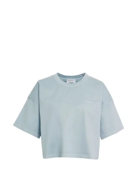 DONDUP logo-embroidered cropped T-shirt