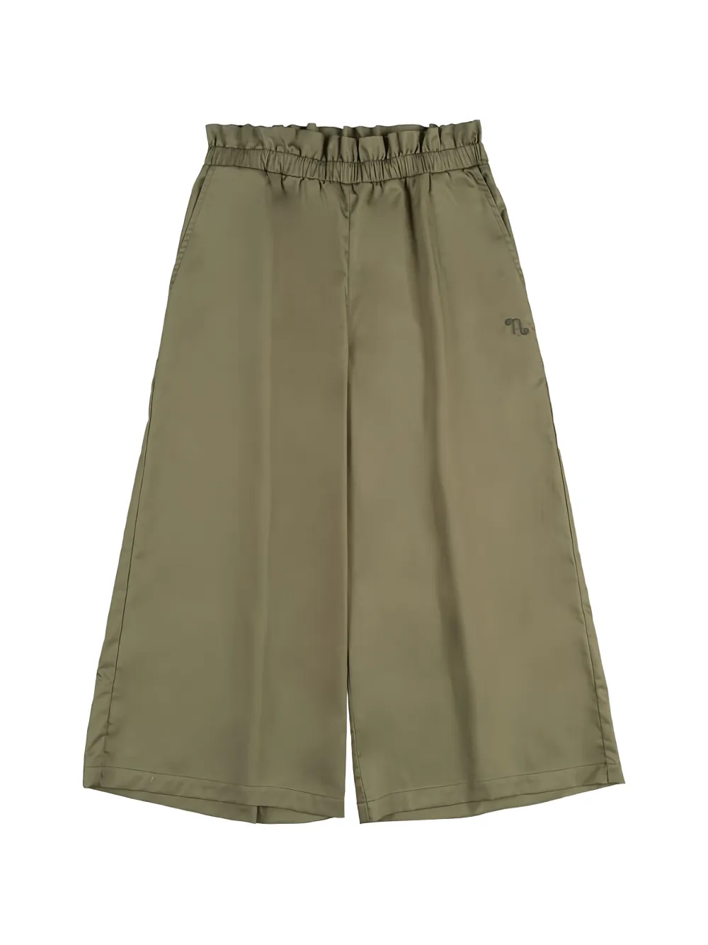NANAN ruffled elasticated-waist trousers - Verde