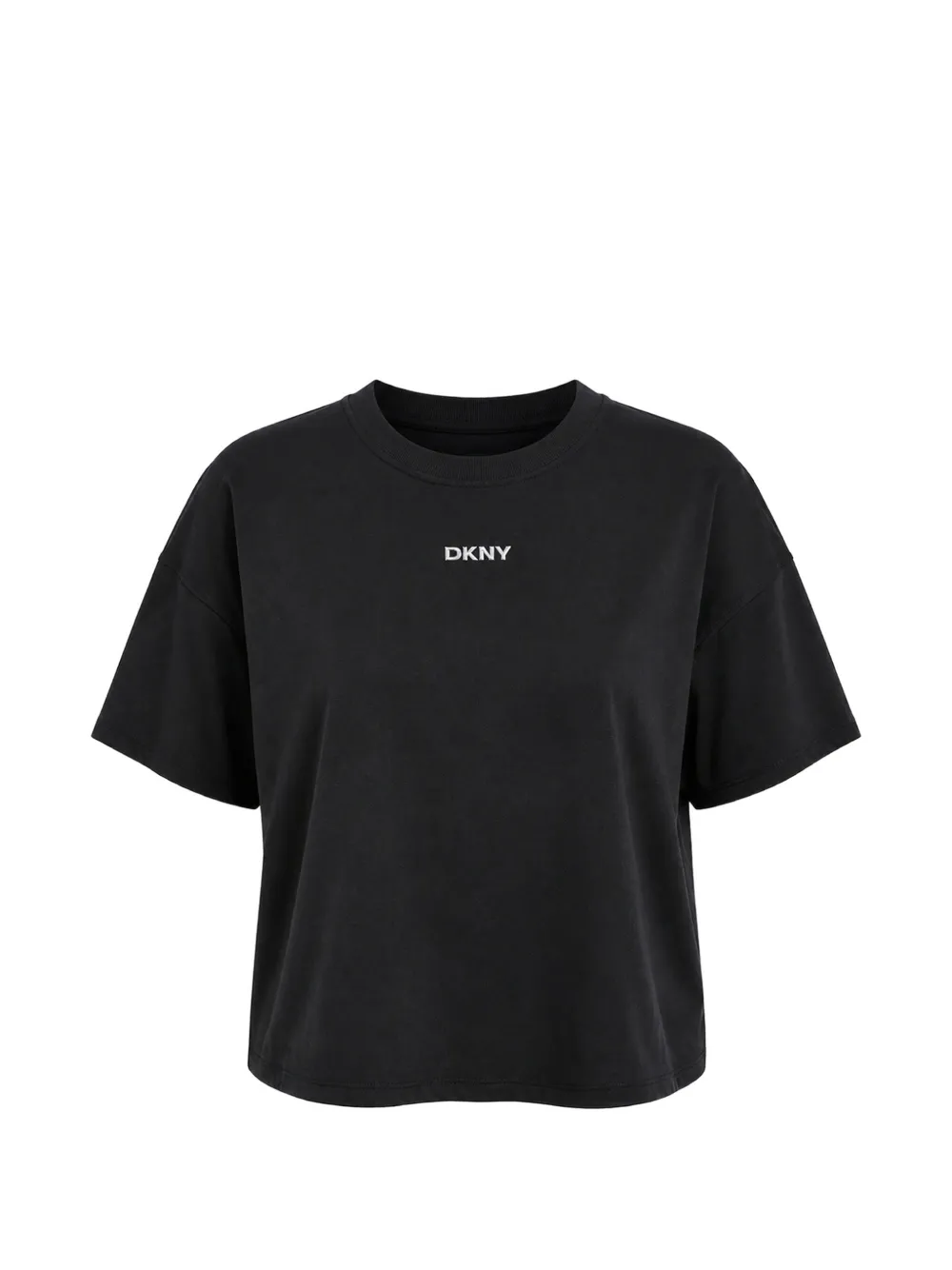 DKNY logo-print cropped T-shirt
