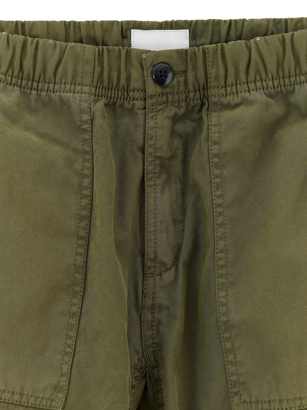 Bellerose Kids Broek met elastische taille en opgestikte zak Groen