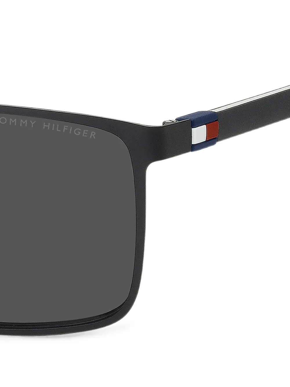 Tommy Hilfiger Zonnebril met rechthoekig montuur Zwart