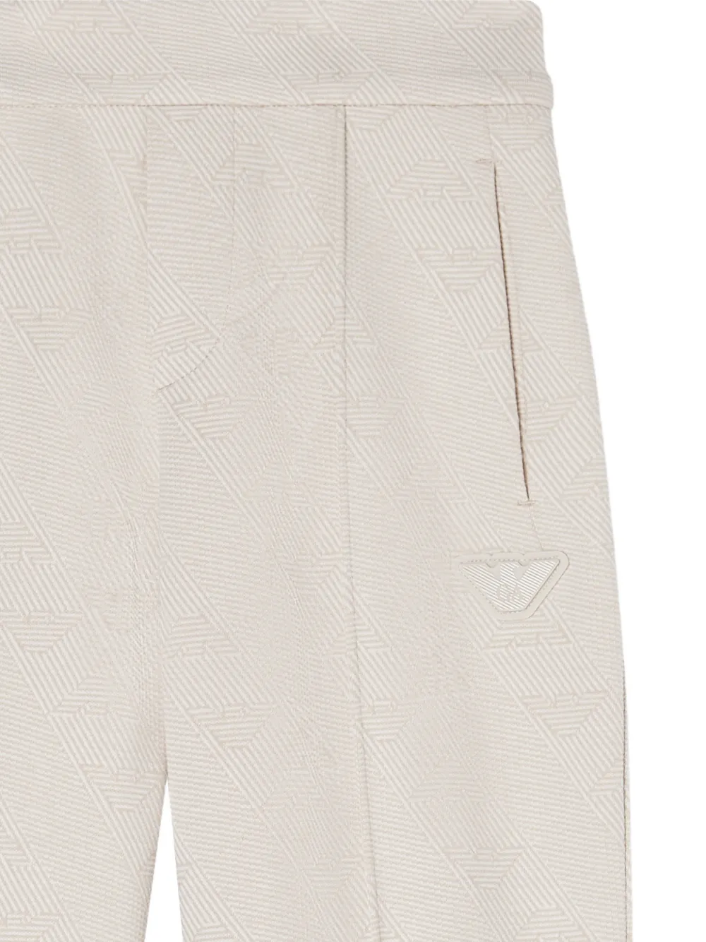 Emporio Armani Kids Broek met logopatch Beige