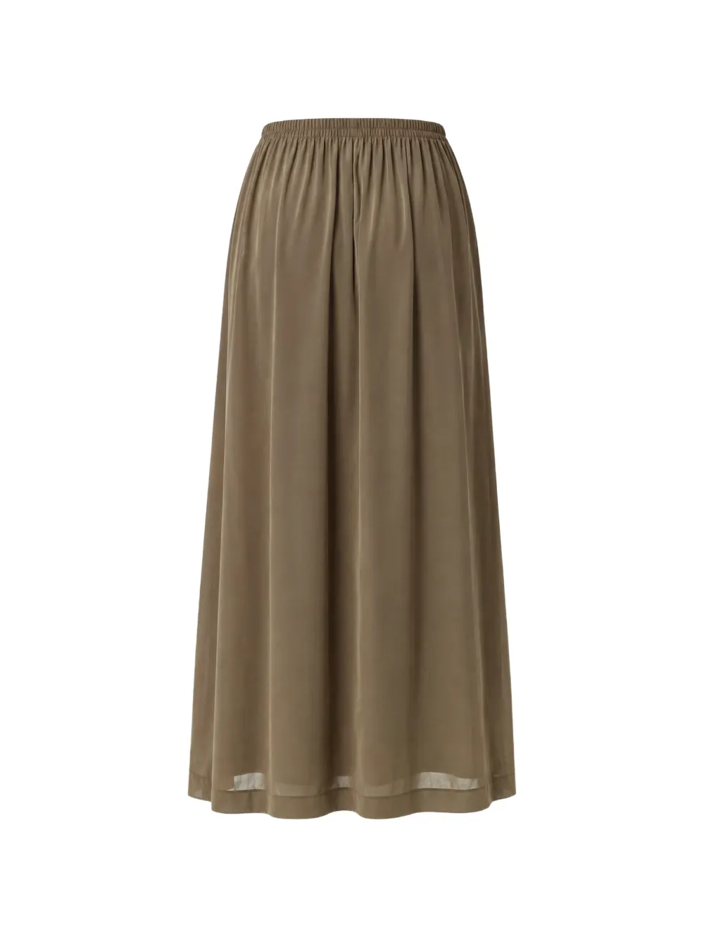 The Frankie Shop Elie elastische gesmockte maxi-rok Groen