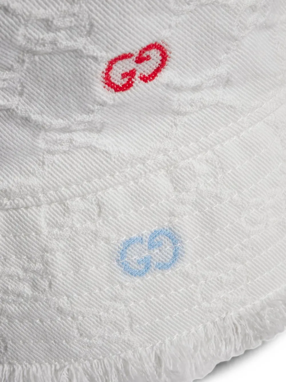 Gucci Kids Vissershoed met GG-borduurwerk Wit