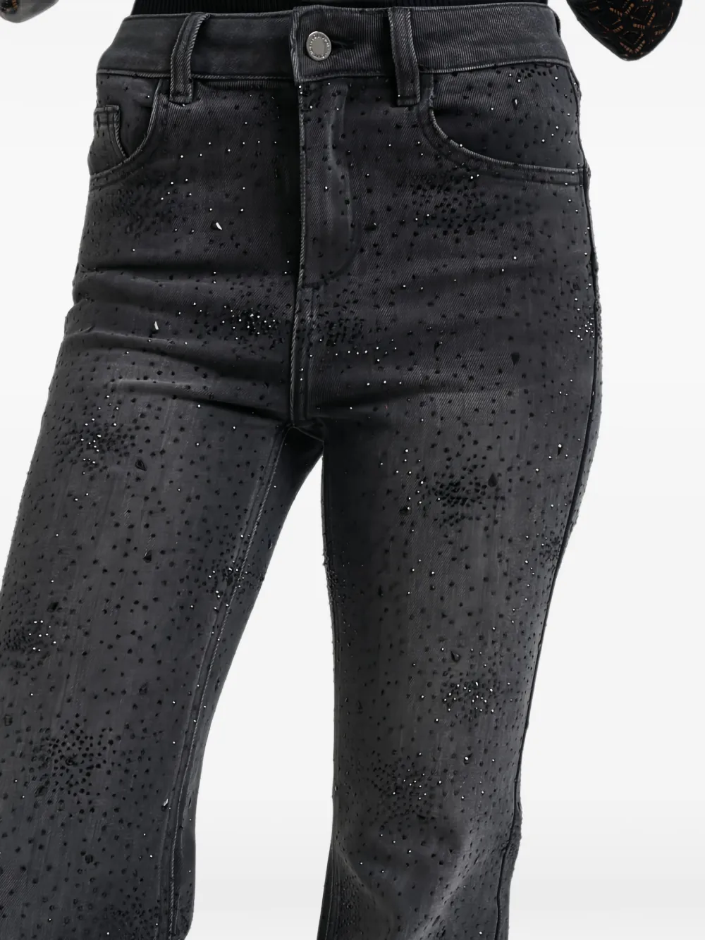 LIU JO Jeans met stras Zwart