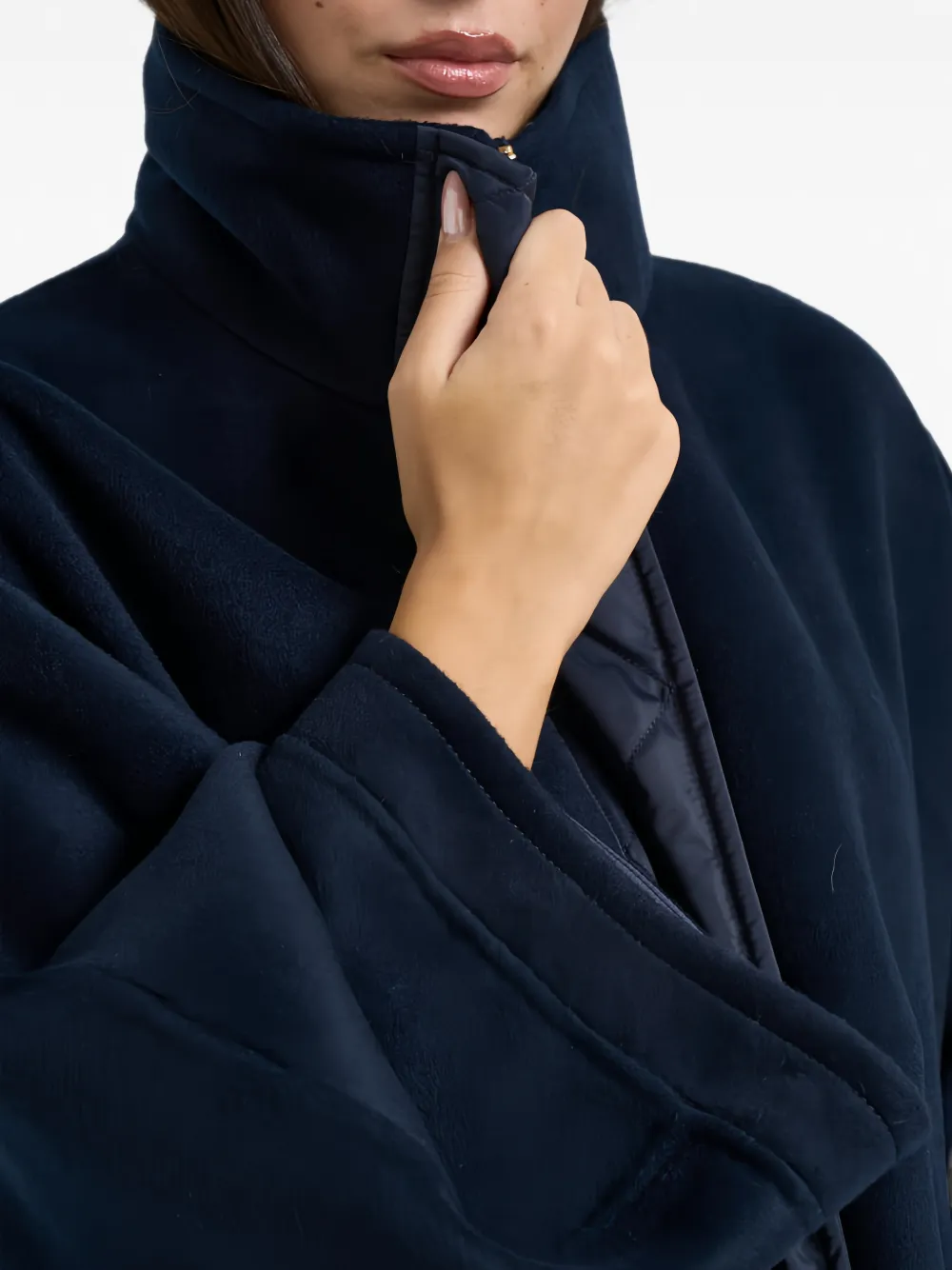 LIU JO Jas met trechterhals en gewatteerde afwerking Blauw