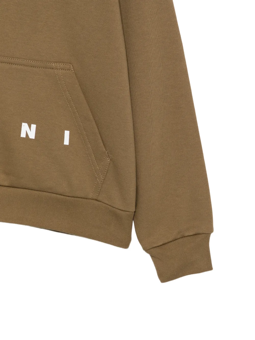 Marni Kids Hoodie met logoprint Bruin