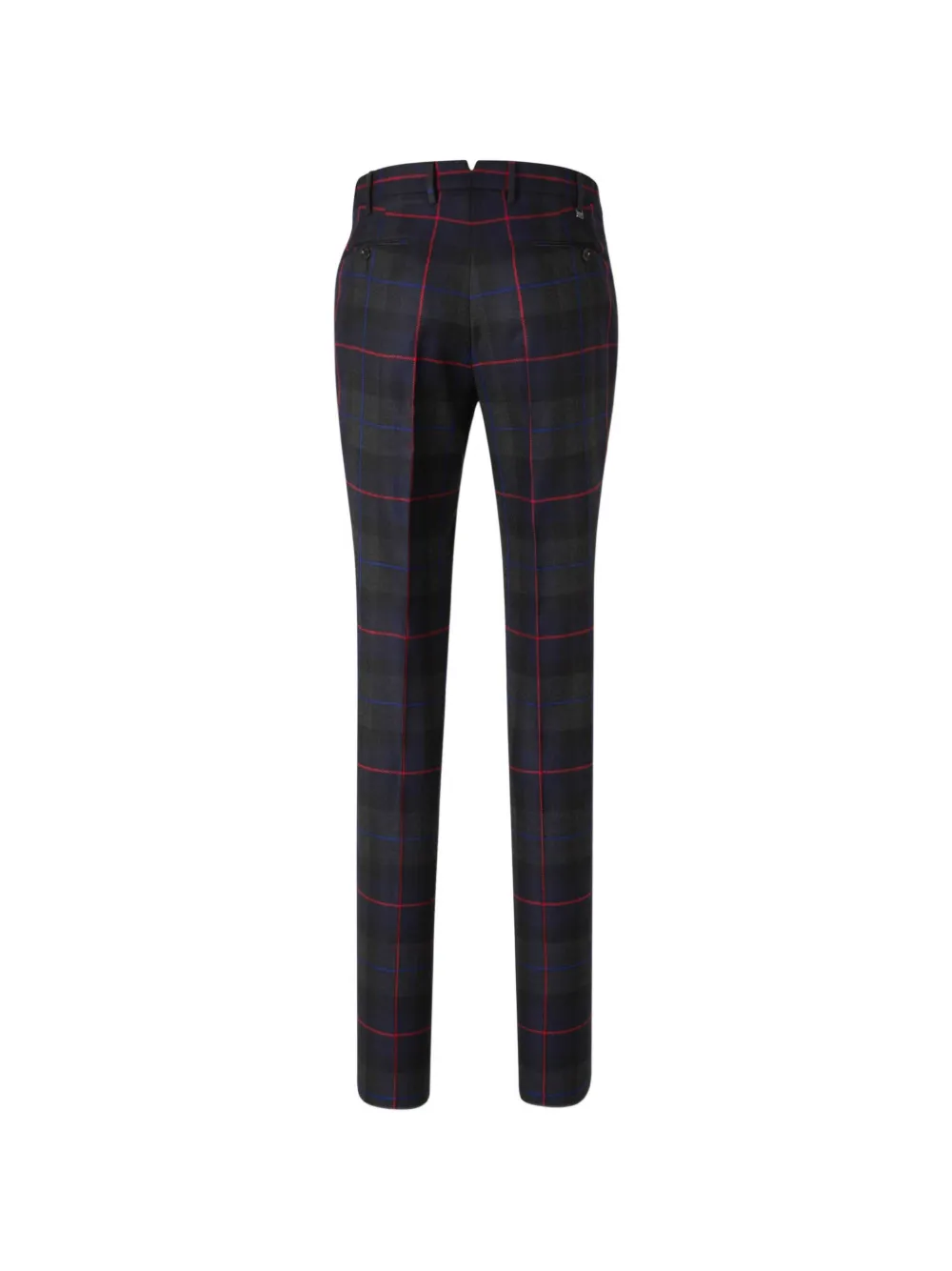 PT Torino Geruite pantalon Grijs