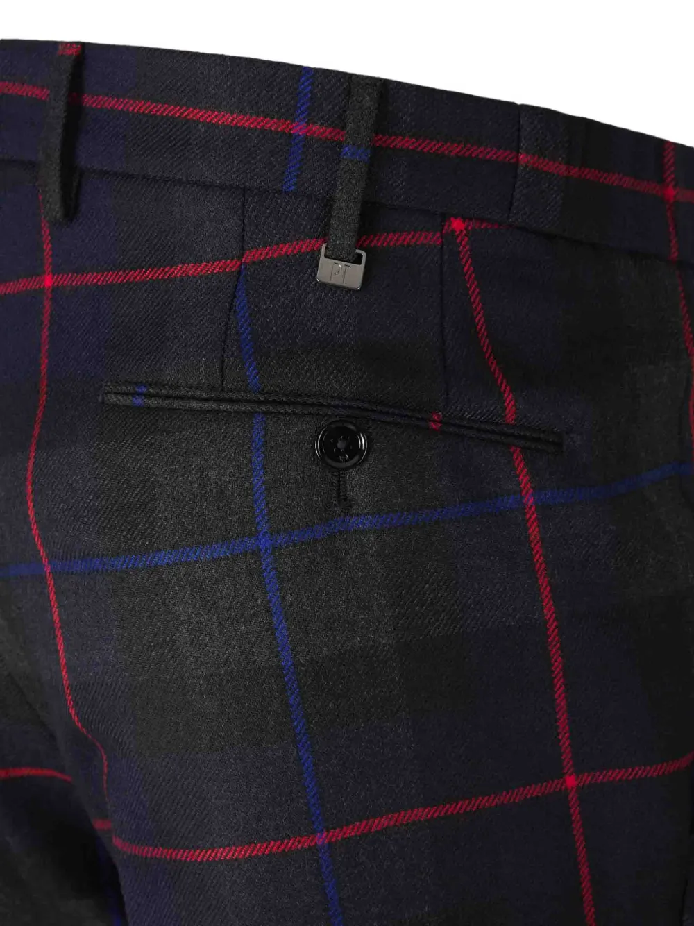 PT Torino Geruite pantalon Grijs