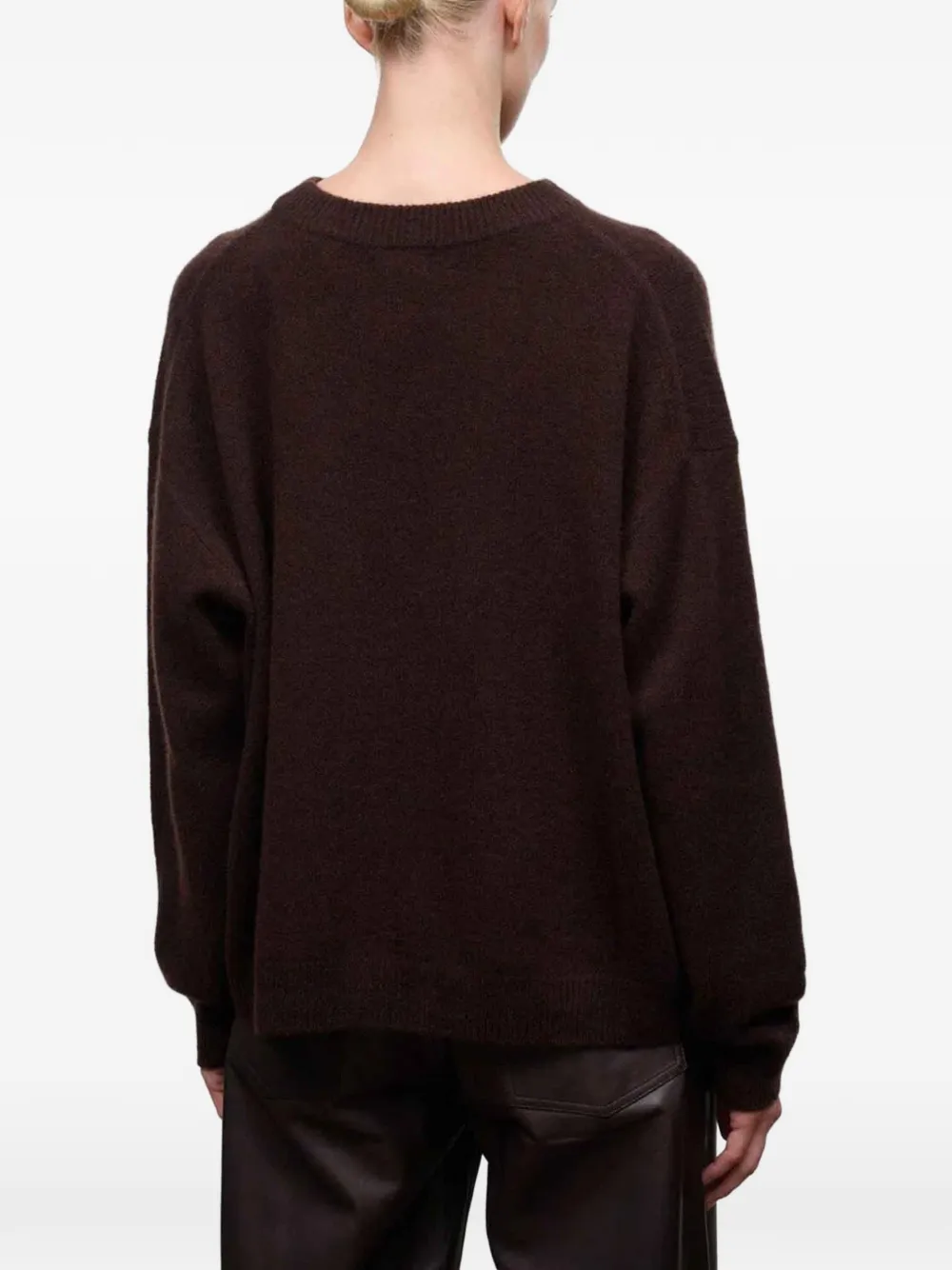 STAUD Serrano cashmere crew-neck sweater Bruin