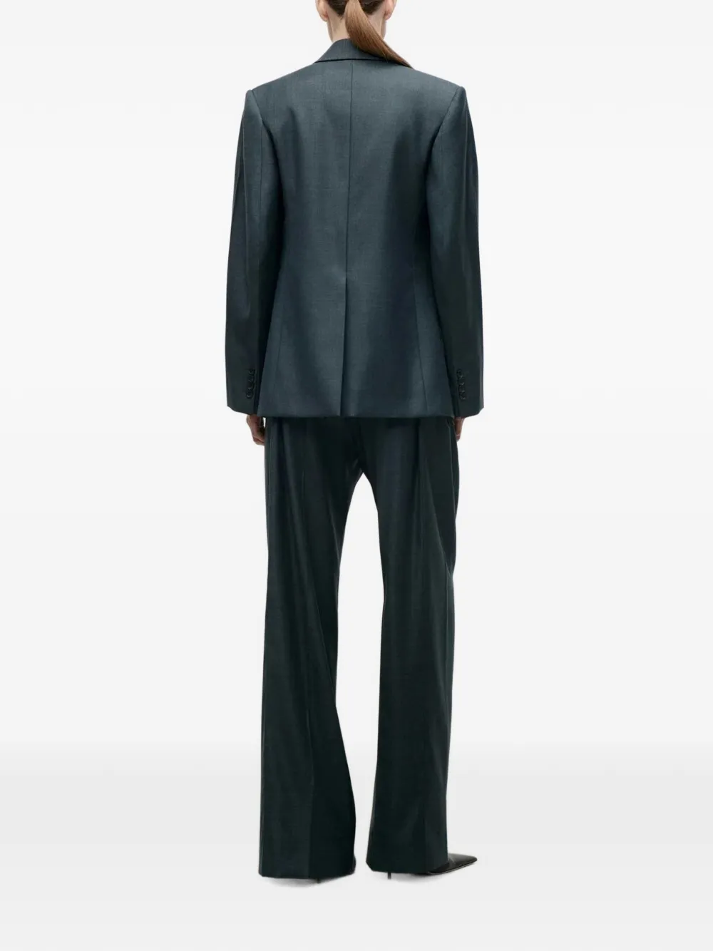Victoria Beckham Olie peak-lapels double-breasted blazer Groen