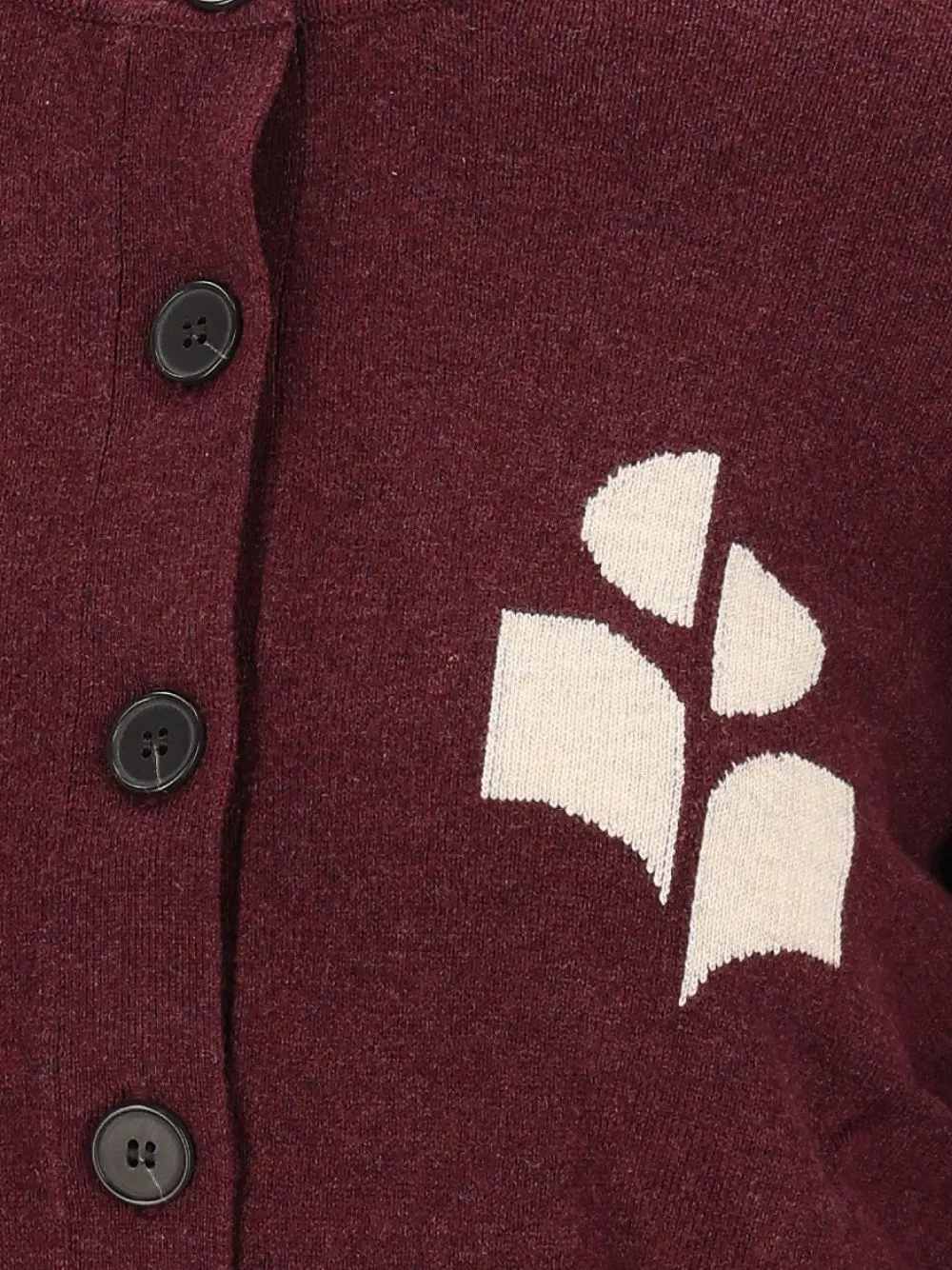 MARANT ÉTOILE Intarsia vest met logo Rood