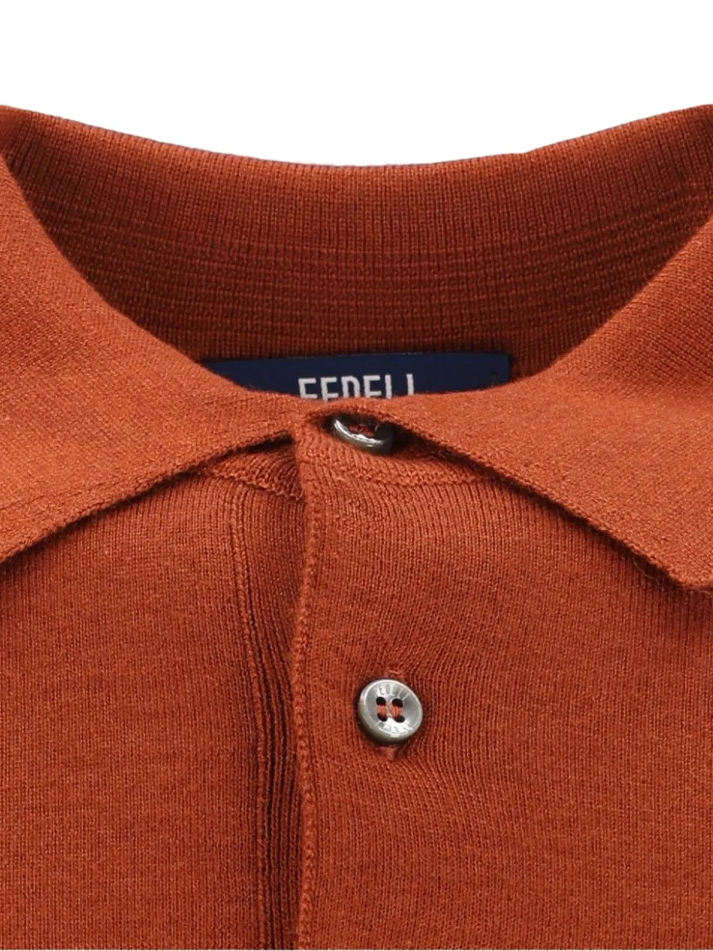 Fedeli Poloshirt met lange mouwen Oranje