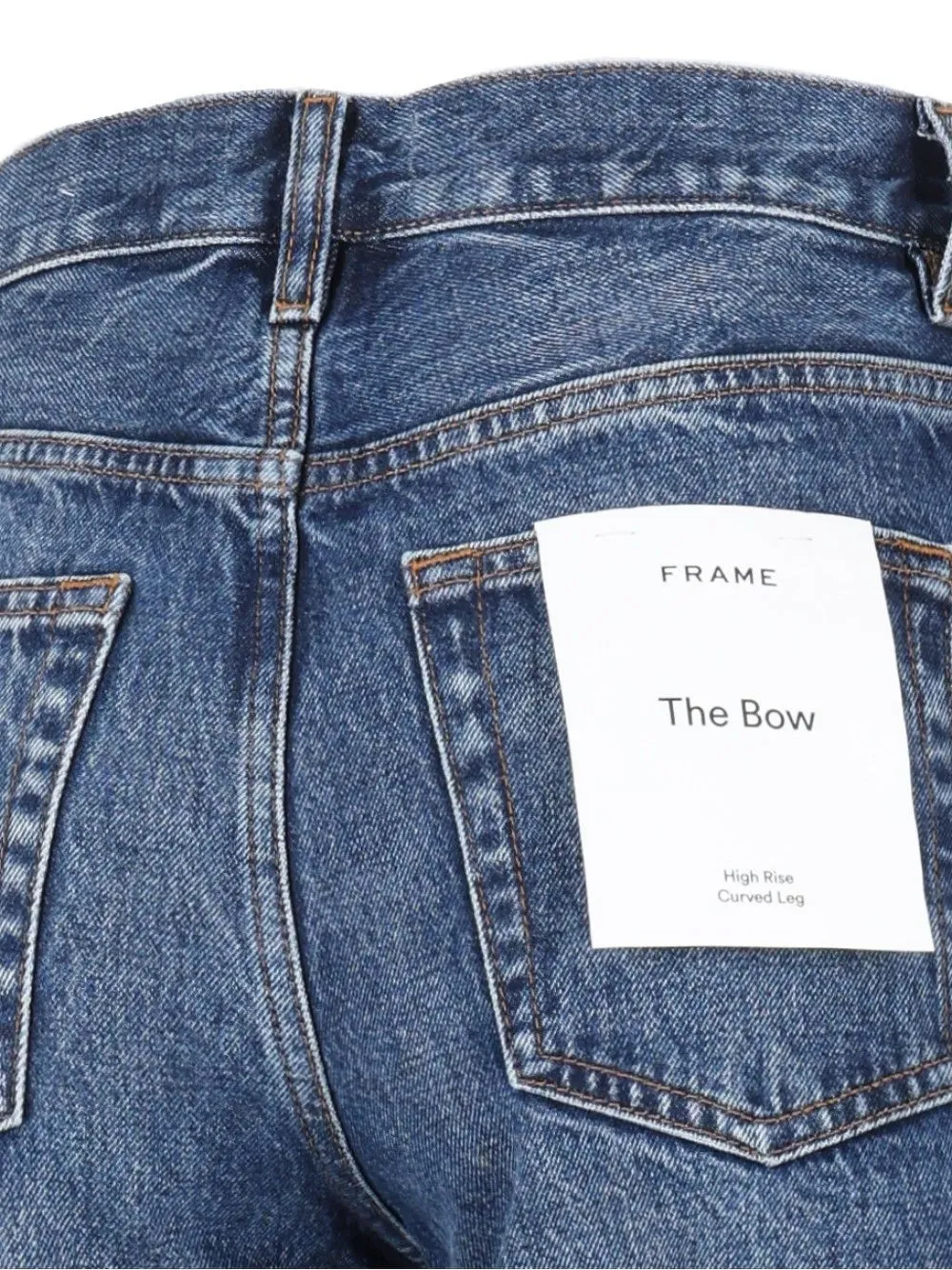FRAME Bow jeans met wijde pijpen Blauw
