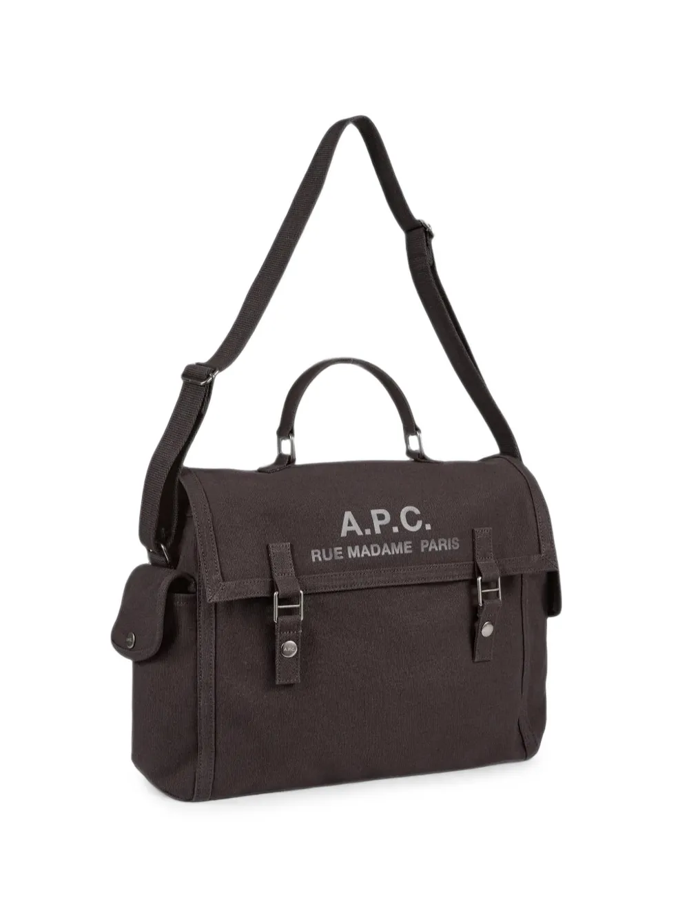 A.P.C. logo-print messenger bag - Nero