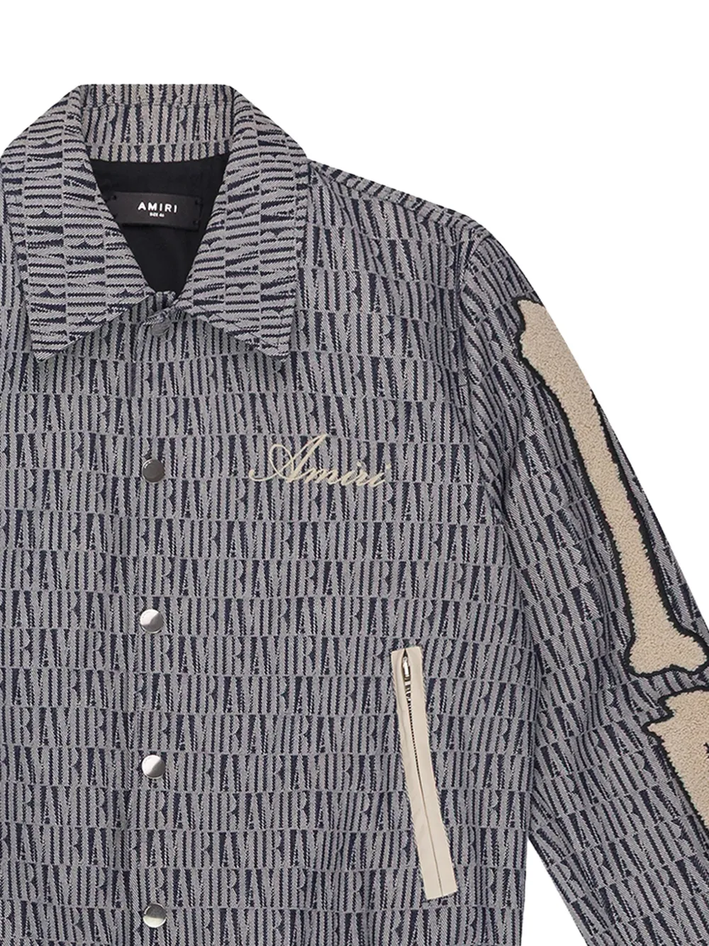 AMIRI Bomberjack met Bones jacquard Blauw